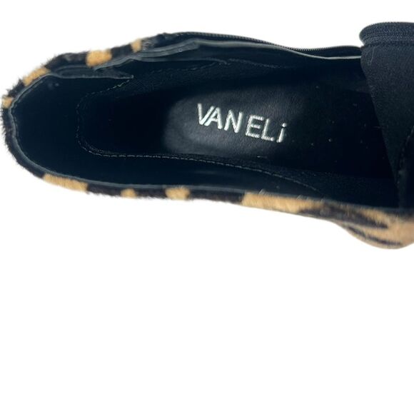 Van Eli Calf Hair Leopard Print Ankle Boots Size 7 Block Heel Cheetah Print - Picture 8 of 15